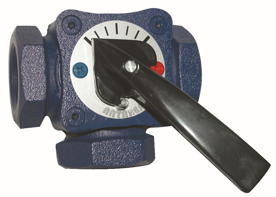 Трехходовой резьбовой смесительный клапан ВР - в латуне от 3/4“ до 1” с центральным расстоянием 72. Чугун от 1 1/2 “до 2”.