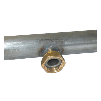 Modular brass manifold with by-pass from 3/4"M - Eurocunus, 50 mm outlets.