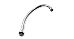 "Universal" swivel spout for washbasin mixers.