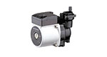 Antares circulation pump with air separator and automatic deaerator. Plastic composite body.
