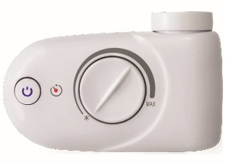Room thermostat "Thesis Plus" electronic analogical for control of towel warmers, installable on the electrical resistance. With an external sensor, keeps desidered room temperature including "Boost" function that activates the electrical resistance to max. power for two hours. Including "Comfort" function "Standby" and "Timer" with which "Boost" functiion can be activated once or twice a day, at users request.